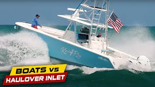 CAPTAIN LEAVES THE HELM AND GOES DOWN! | Boats vs Haulover Inlet