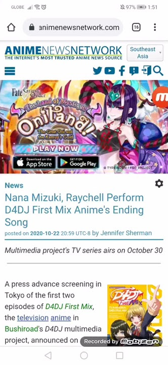 Nana Mizuki, Raychell Perform D4DJ First Mix Anime's Ending Song