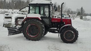 Belarus MTZ-952 and DIY Homemade Snow Plow