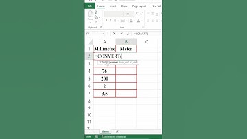 Millimetre to Meter in Ms Excel ll #viral #excel #exceltips #trending #exceltutorial #shorts #short