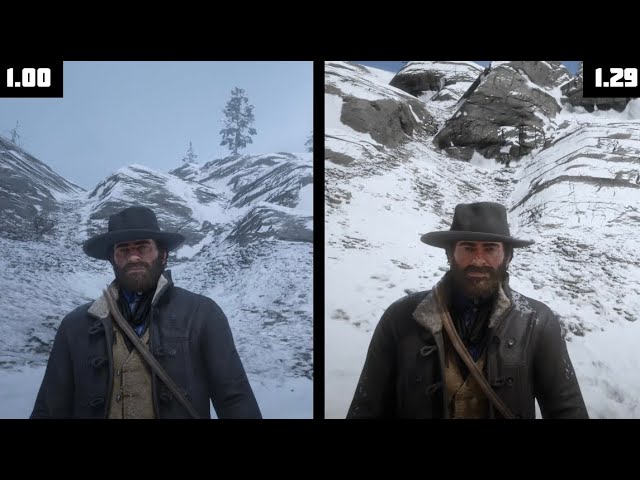 Arthur Morgan version 1.00 vs 1.31 (unpatched vs patched version of the  game) : r/reddeadredemption