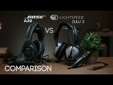 Lightspeed Zulu 3 VS Bose A20 Comparison | The best Aviation Headset???