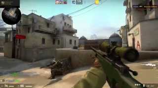 CS:GO Dust 2 AWP double kill, dat timing.