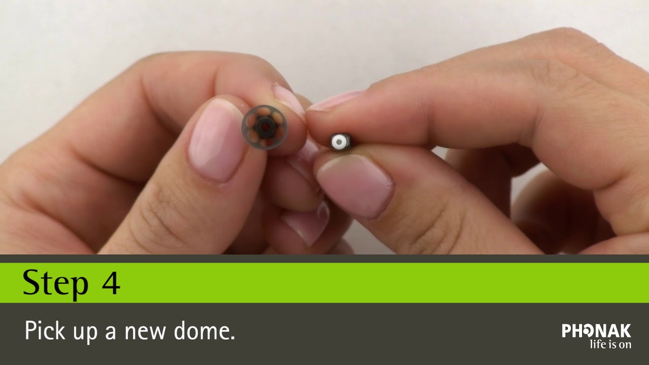 Phonak How To Replace The Dome On Your Hearing Aid YouTube