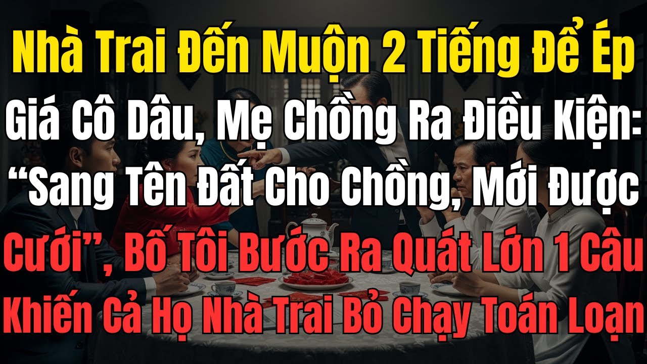 Nhà Trai Đến Muộn 2 Tiếng Để Ép Giá Cô Dâu, Mẹ Chồng Ra Điều Kiện: “Sang Tên Đất Cho Chồng, Mới Được
