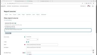 The LLM enabled text to sql feature of the Moodle reportsources plugin.