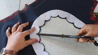 trending cutwork design cutting & stichting in telugu //perfect method screenshot 5