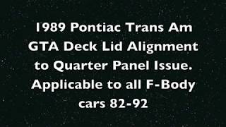 1982-1992 F-body Deck Lid Alignment screenshot 2