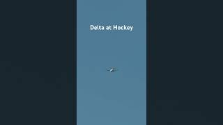 Delta 737-900ER at a hockey game