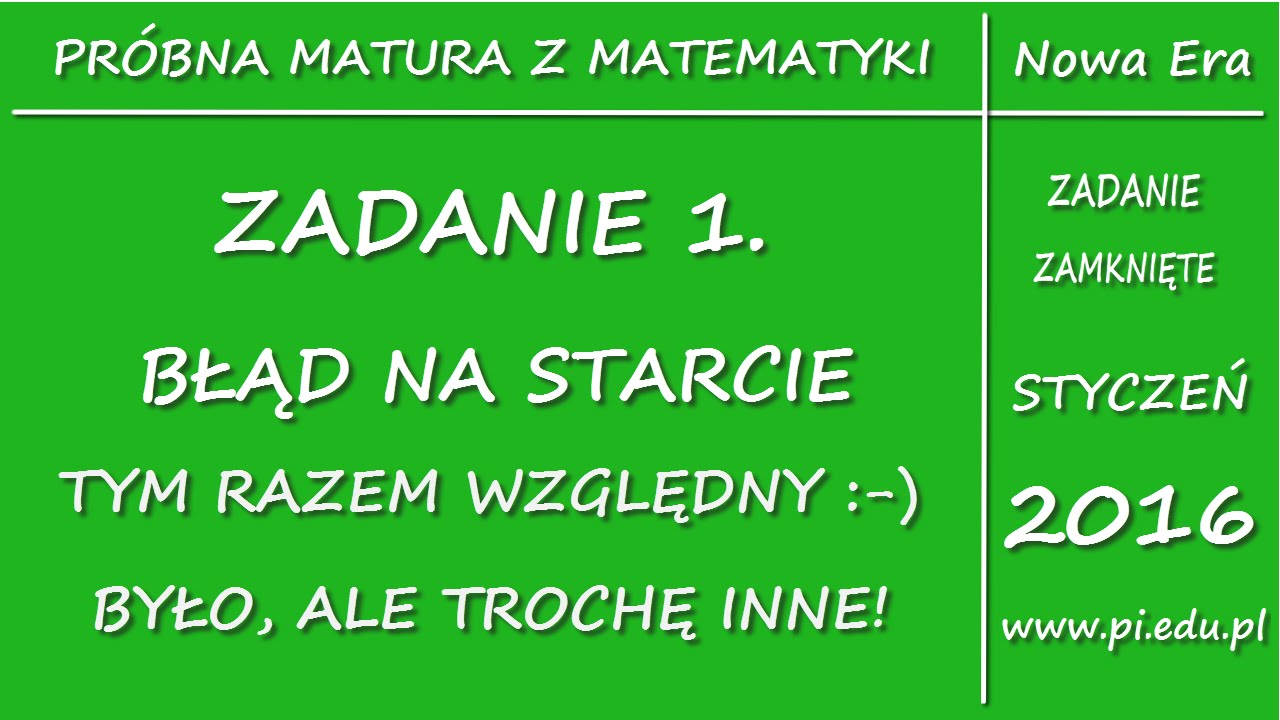 Próbna Matura Z Matematyki Nowa Era 2016
