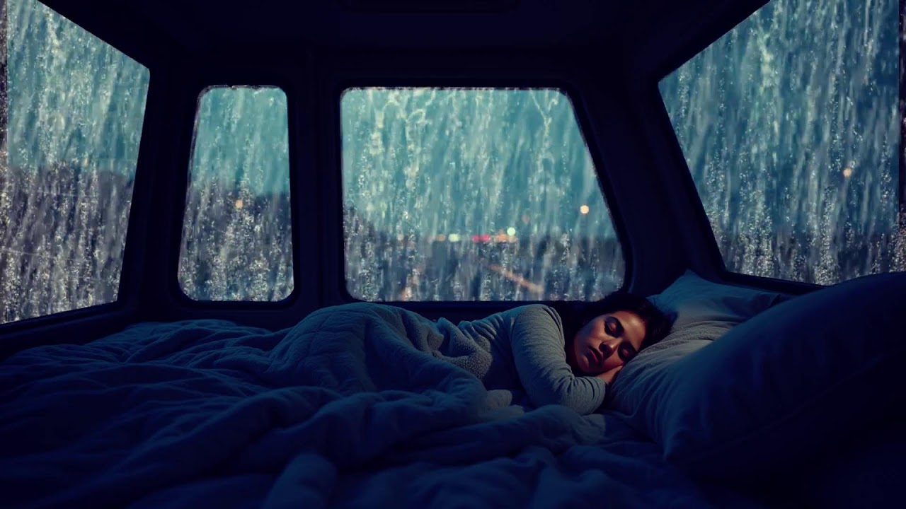 Rain and Thunder Ambience on Car – Peaceful Sleep Tonight