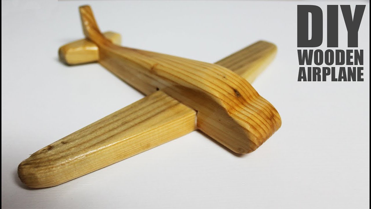 How to make a wooden toy plane - DIY Wooden Airplane - YouTube