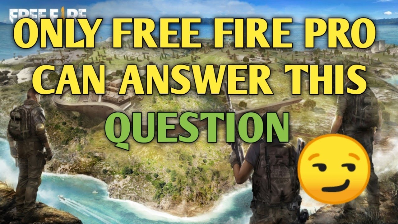 Free fire quiz questions only pro can answer all 😏😏 YouTube