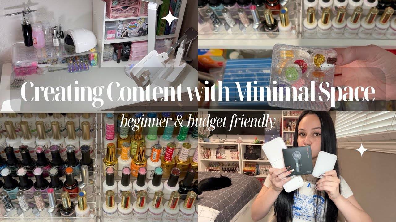 How I Film Nail Content in a Small Space (Budget-Friendly Equipment + Desk Tour) 💓