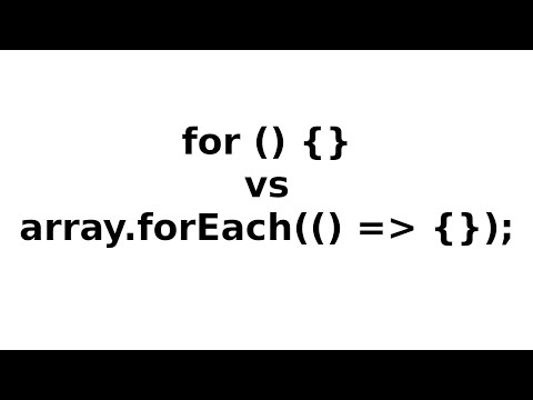 Why use a forEach instead of a for loop?