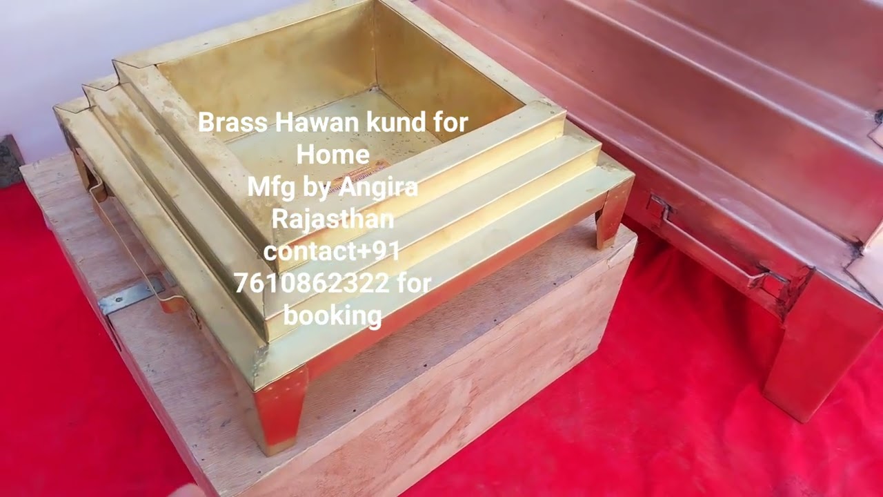 beautiful brass hawan kund for home,call or whatsapp on+917610862322 for booking