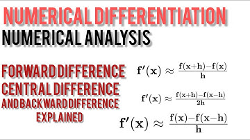 Numerical Differentiation Numerical Analysis