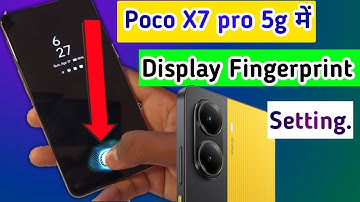 Poco x7 pro 5g me display fingerprint lock setting//How to fingerprint lock in poco x7 pro 5g me..