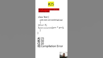 Quiz-25 #crackjavainterview #LearnJava #java #quiz #interview #coding #spring #tricks  #programming