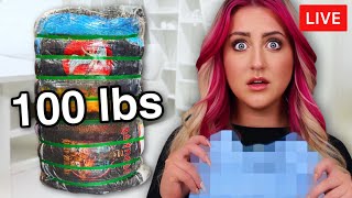 Opening a 100 lb MYSTERY Bale of Clothes! 🔴 LIVE EXPERIENCE 🔴