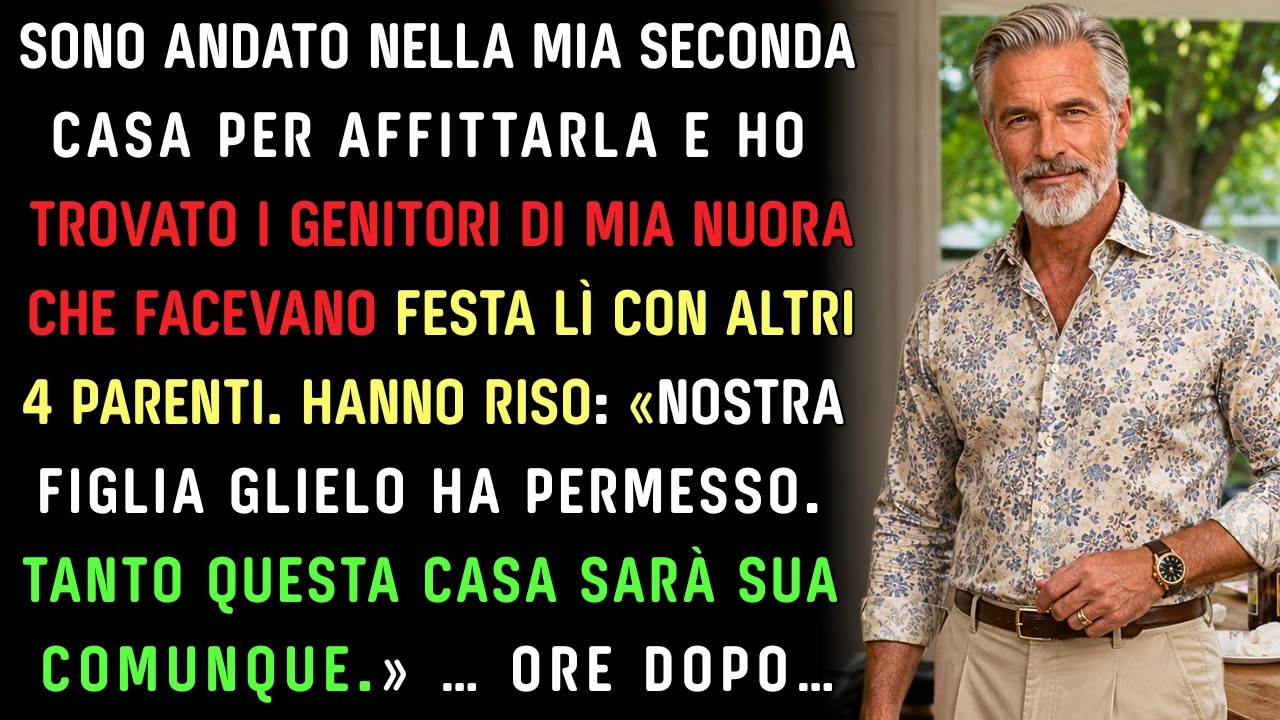 «Siamo famiglia e tu sei solo. A una certa età è meglio non fare tutto da soli.» Così mi disse mia nuora, seduta sotto l’acero di mia madre, mentre i suoi genitori occupavano la mia casa come se...