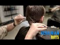 scissor over comb technique: men's haircut