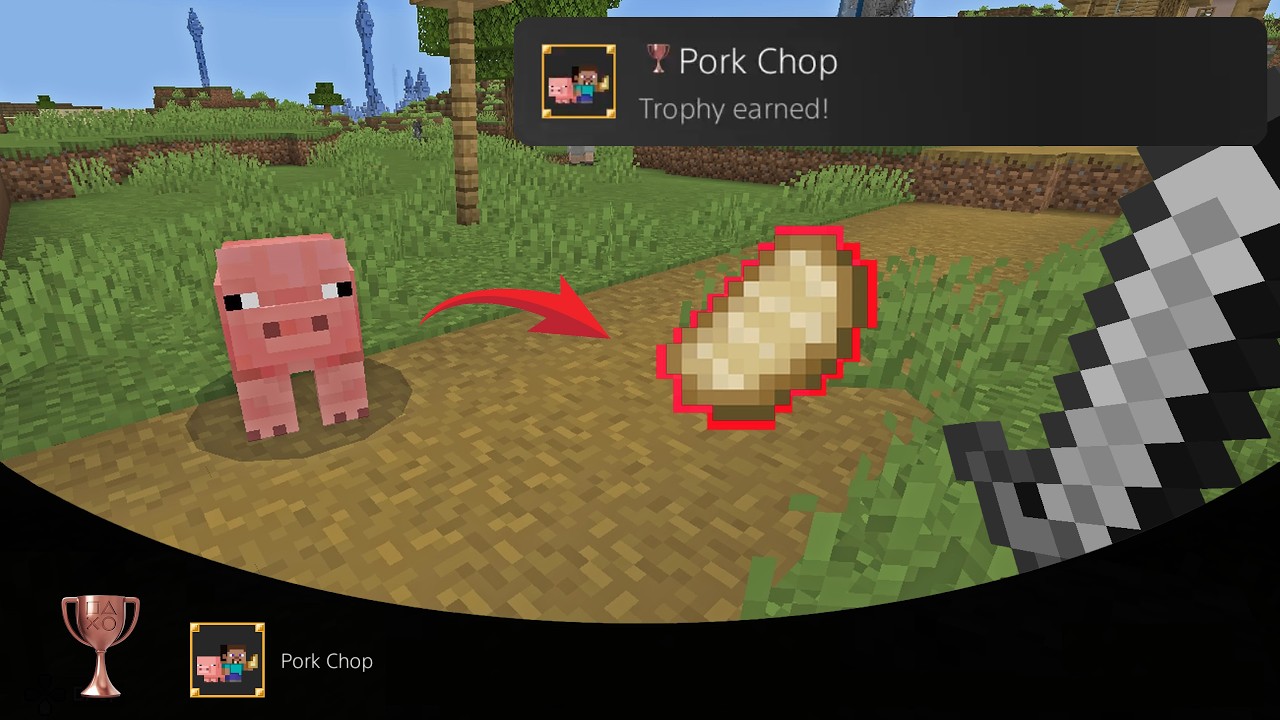 Pork Chop: Minecraft PS5 Trophy Achievement!