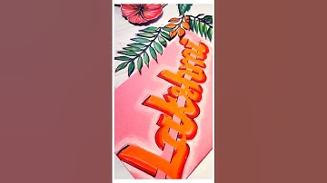 Lakshmi 🪷 Comment for your name art #beautifulnameart #youtubeshorts #useofbrushpens