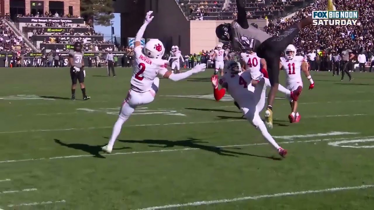 Colorado's Travis Hunter with an unbelievable catch with four defenders around him