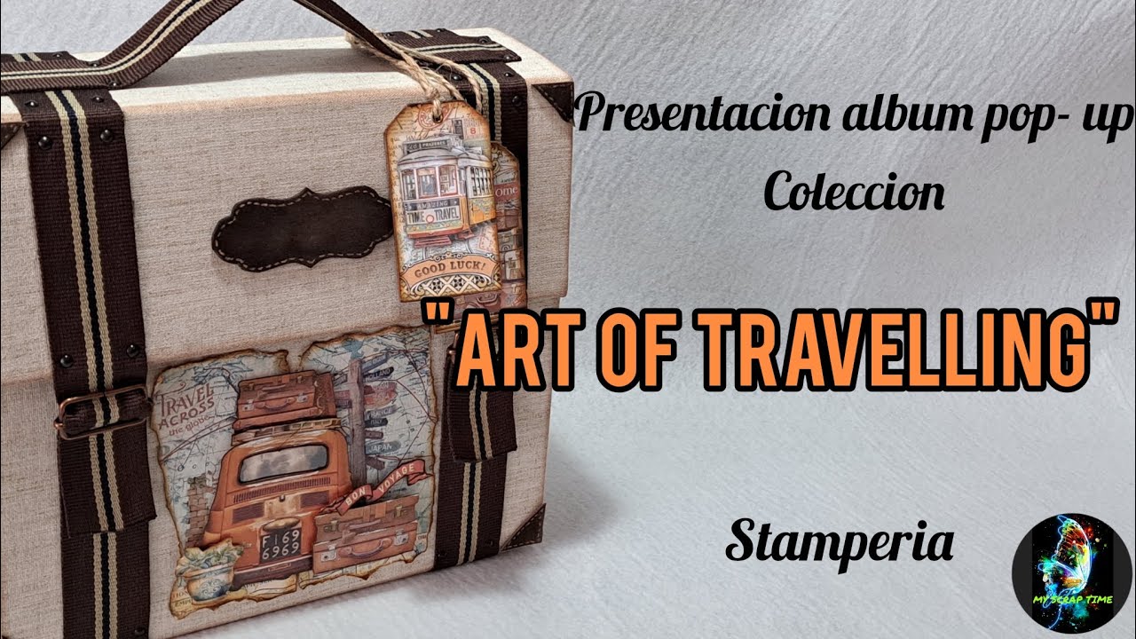ALBUM POP-UP "ART OF TRAVELLING" de Stamperia, PRESENTACION
