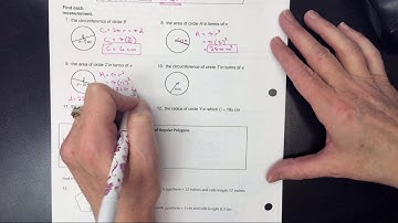 Geometry: Circumference and Area of Circles and Area of Regular Polygons