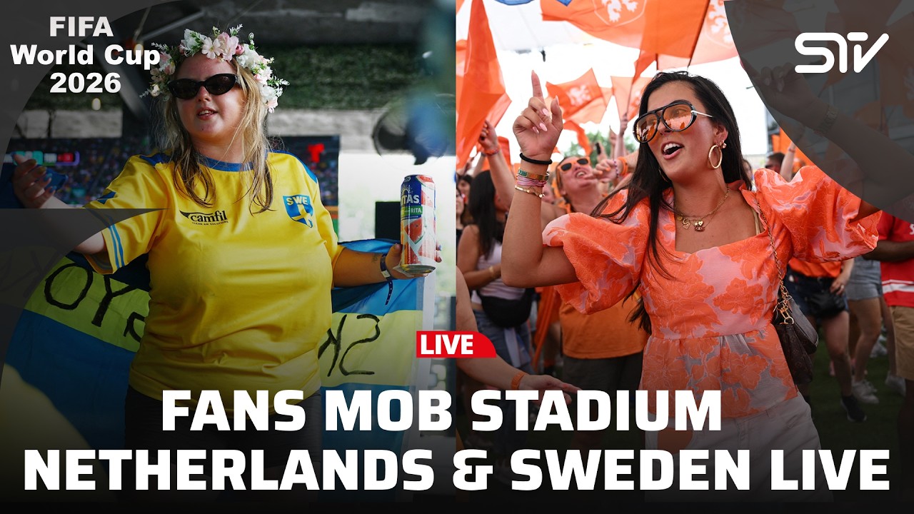 LIVE Supporters arrive at Houston Stadium for Netherlands v Sweden