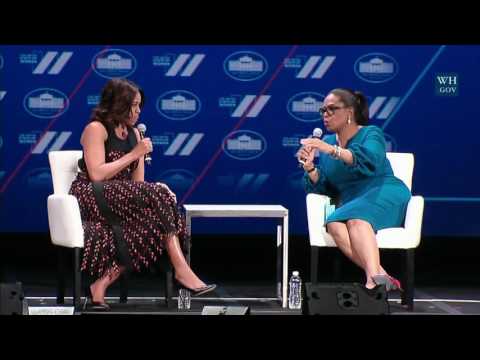 First Lady Michelle Obama and Oprah Winfrey Hold a Conversation on the Next Generation of Women
