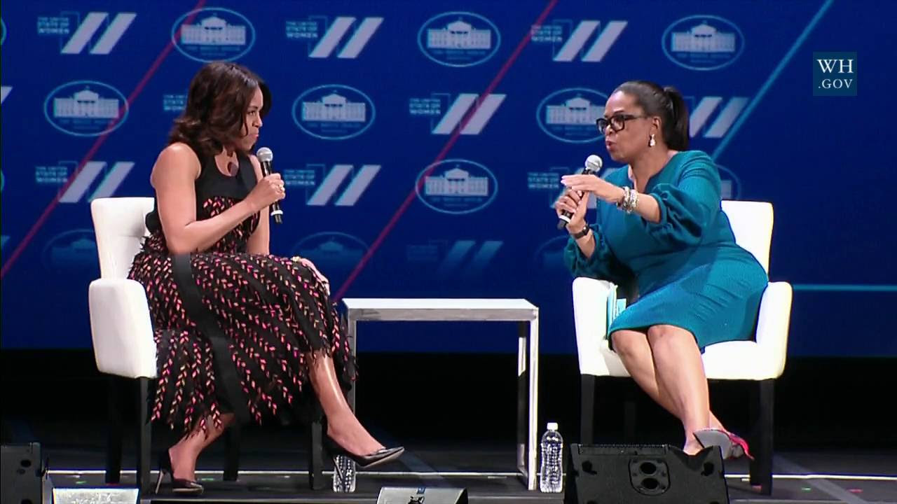 La Premire Dame Michelle Obama et Oprah Winfrey sentretiennent sur la prochaine gnration de femmes