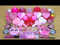 PINK SMOOTHIE SLIME Mixing makeup glitter and Slime Satisfying Slime Videos