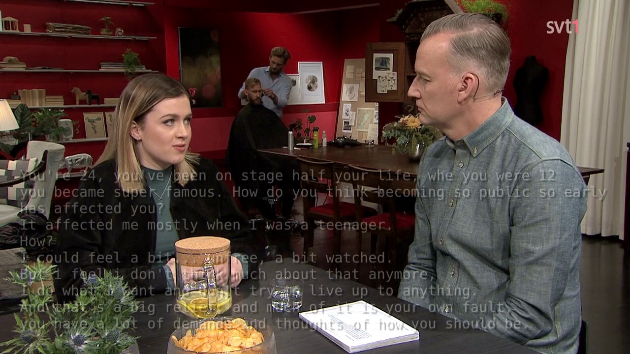 Amy Deasismont interviewed in Go'kväll 2016 [English Text]