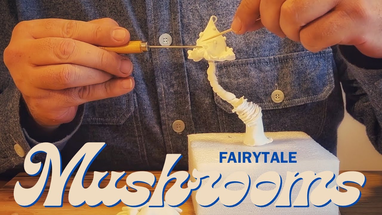 🍄 Herbology Crafting | Learn To Sculpture Fairytale Mushrooms From Polymer Clay 🍄 4K