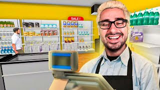 fiquei RICO no novo SIMULADOR DE SUPERMERCADO! | supermarket simulator