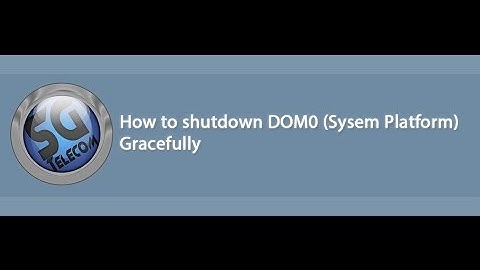 Avaya - How to shutdown System Platform Gracefully