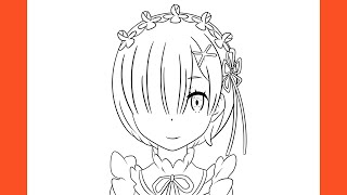 How To Draw Rem (Re: Zero)