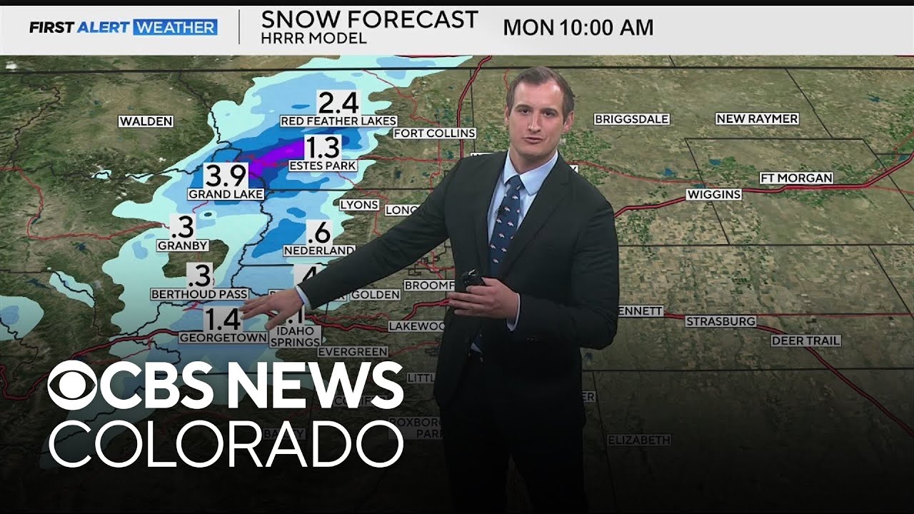 Rain and snow return to Colorado tonight, cold start to the week - YouTube