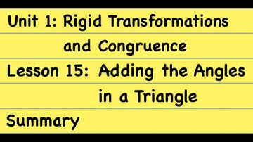 8th Grade Illustrative Mathematics: Gr. 8; Unit 1; Lesson 15: Summary