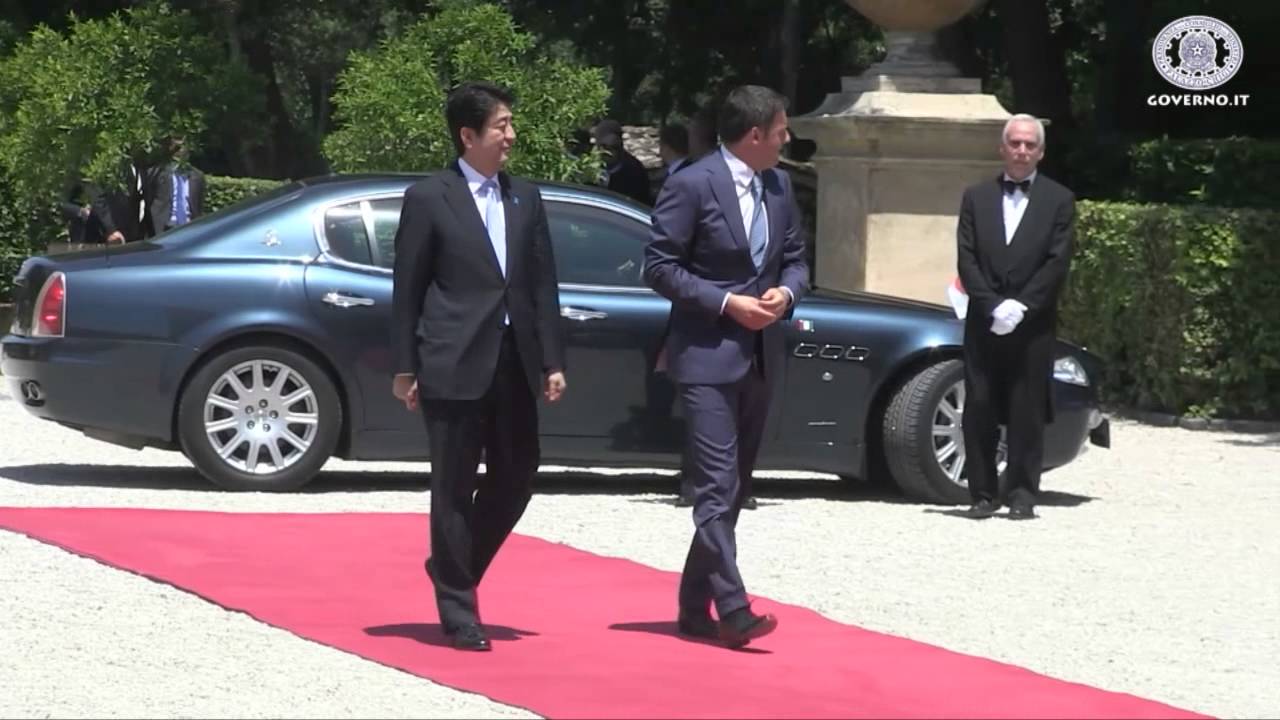 Renzi incontra il Primo Ministro del Giappone, Shinzo Abe
