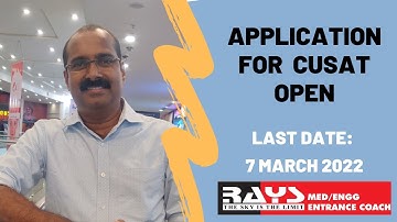 CUSAT ADMISSIONS - 2022 Invites  for admission to various academic programmes