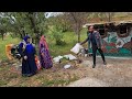 Fathers return from prison taking out zainab and grandmother in their hut 