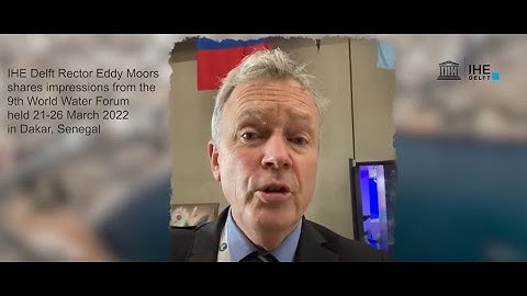 IHE Delft 💧 Rector Eddy Moors shares impressions - 9th World Water Forum