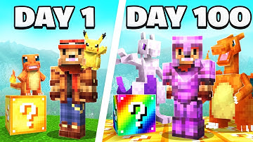 I Spent 100 Days in LUCKY BLOCK Cobblemon VS. my Rival! (Duos Cobblemon)