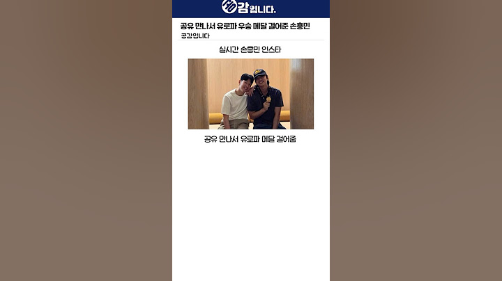 공유 만나서 유로파 우승 메달 걸어준 손흥민 ㅋㅋ