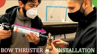 TECHNICAL INSTALLATION OF A BOW THRUSTER ON A SUPER YACHT CHASE BOAT.