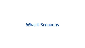 Workday Adaptive Planning - Demo - What-If Scenarios